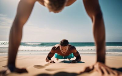 Jak zrobić push-upy na plaży w stroju kąpielowym?